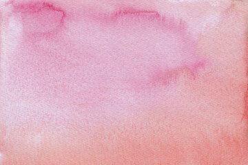 Pink watercolor abstract background. Watercolor pastel wallpaper