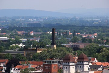 Perspektive zum Leineweber Schornstein von der Sparrenburg