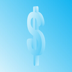 Dollar Mark 3D Vector Flat Icon