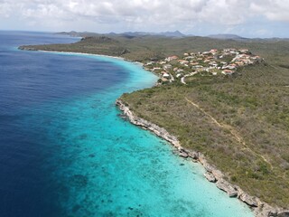 Plaża Kokomo na wyspie Curaçao - widok z drona