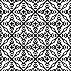 Seamless vector pattern in geometric ornamental style.