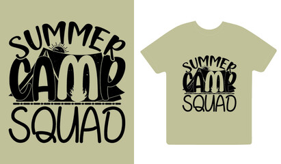 Summer camp squad, summer svg, ai, eps, jpeg, Png, dxf, Pdf, Happy Camper SVG, Hiking Mountains Campfire Tent T-Shirt, instant download, Camp life SVG, Digital file