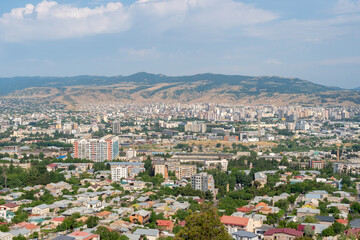 Fototapeta na wymiar Residential buildings in the city of Tbilisi