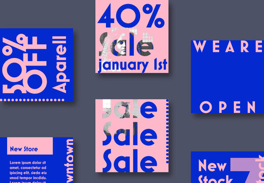 Minimal Sale Social Set