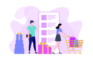 online shopping vector illustration