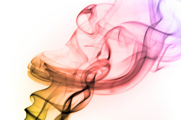photo of smoke on a black background, post-processing in a graphic program, blur, color gradient...