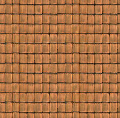 Seamless Tileable Texture of Ceramic Roofing Tiles