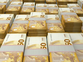euro banknotes background