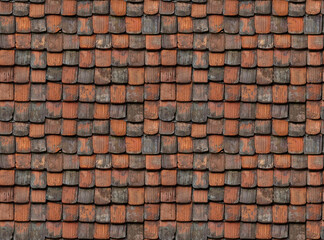 Seamless Texture of Slate Tiles Roofing