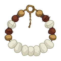Safari style bracelet or necklace natural material