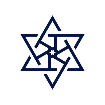 recommend clip art: Initial letter G logo template with modern geometric hexagram line art illustration in flat design monogram symbol