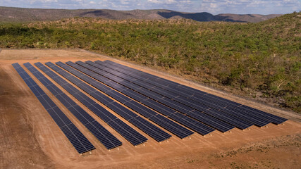 Solar array in remote Australia