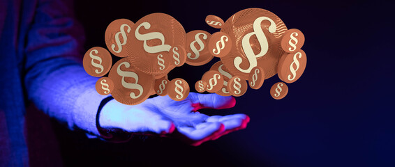 Law and justice concept modern 3d