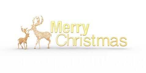 merry christmas card modern 3d minimal
