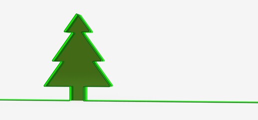Fototapeta premium merry christmas card modern 3d minimal tree