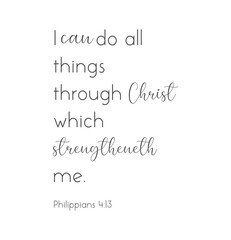 I can do all things through Christ which strengtheneth me, Philippians 4:13, bible verse printable, christian wall decor, scripture wall print, Home wall decor, christian banner, vector illustration