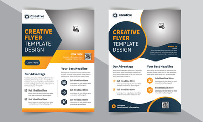 Modern And Creative brochure design, cover layout, annual report, poster, corporate flyer A4 size Template Design