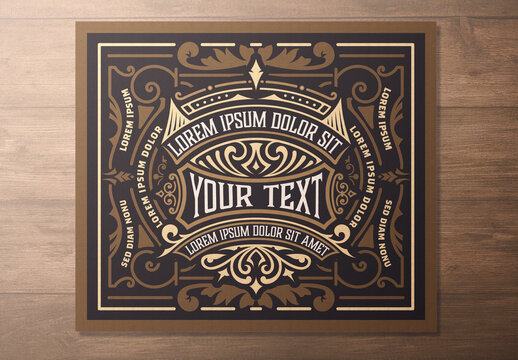 Vintage Style Label Layout