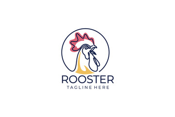 rooster cock logo vector design