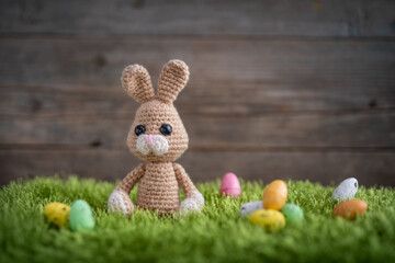 Easter bunny and Easter eggs