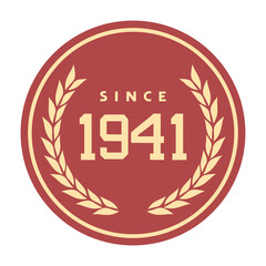 Since 1941 emblem design - obrazy, fototapety, plakaty