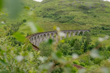 Papier Peint photo autocollant Viaduc de Glenfinnan Glenfinnan Viadukt Brücke Schottland