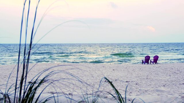 Sunset Shore & Beach Grass 1