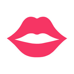 Lip icon (Lips, kiss, piercing icon) Vector illustration