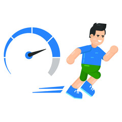 fast speed timer cart icon illustration vector graphic