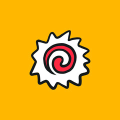 naruto, topping of many Japanese foods. iconic Japanese symbol in hand drawn illustration. vector graphic of Japan's traditional culture.