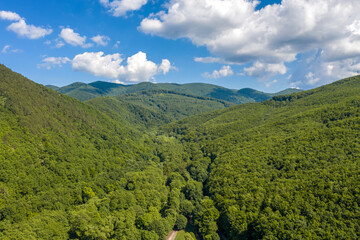 Hungary - Szilvásvárad (Szilvasvarad) landscape from drone view
