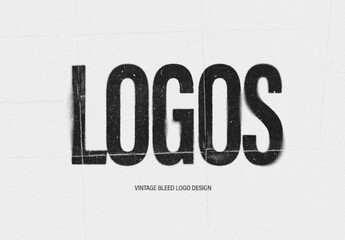 Vintage Blur Logo Design Effect
