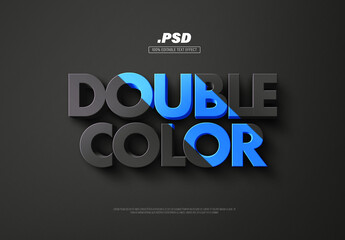 Double Color 3D Text Effect