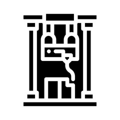 first sample production glyph icon vector. first sample production sign. isolated contour symbol black illustration