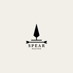 Fototapeta premium spear vintage minimalist logo icon illustration design creative