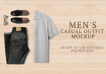 Editable Menswear Outfit Mockup