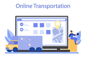 Logistic and delivery service online service or platform. Idea of cargo