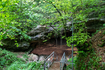 Sarikaya Cave, located in Duzce, Turkey, offers a wonderful view with natural formations, stalactites and stalagmites.