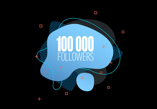 Blue Likes or Followers New Record Badge Template
