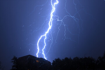 Gewitter in der Nacht. 