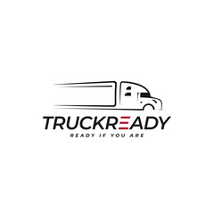 Truck logo symbol on white background sign