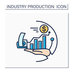 Fototapeta na wymiar Financial services industry color icon. Payment, accountancy, credit card technologies invention. Modern smart technologies manufacturing. Contemporary production concept. Isolated vector illustration