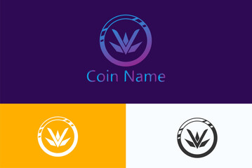 coin digital logo, crypto currency logo template for coin digital asset 
