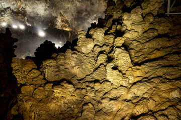 Sarikaya Cave, located in Duzce, Turkey, offers a wonderful view with natural formations, stalactites and stalagmites.
