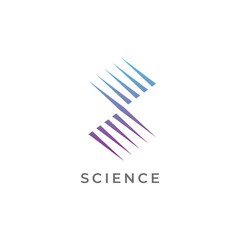 Initial letter S science technology symbol logo design illustration vector template