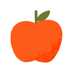 Hand drawn apple food fruit cartoon icon vector illustration