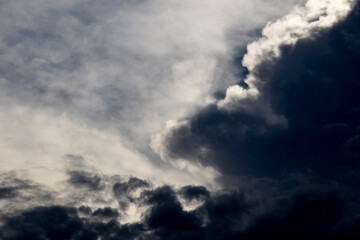 Naklejka na ściany i meble Storm clouds background, dramatic sky