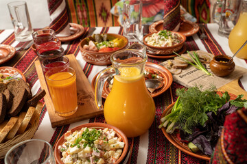 food in the restaurant