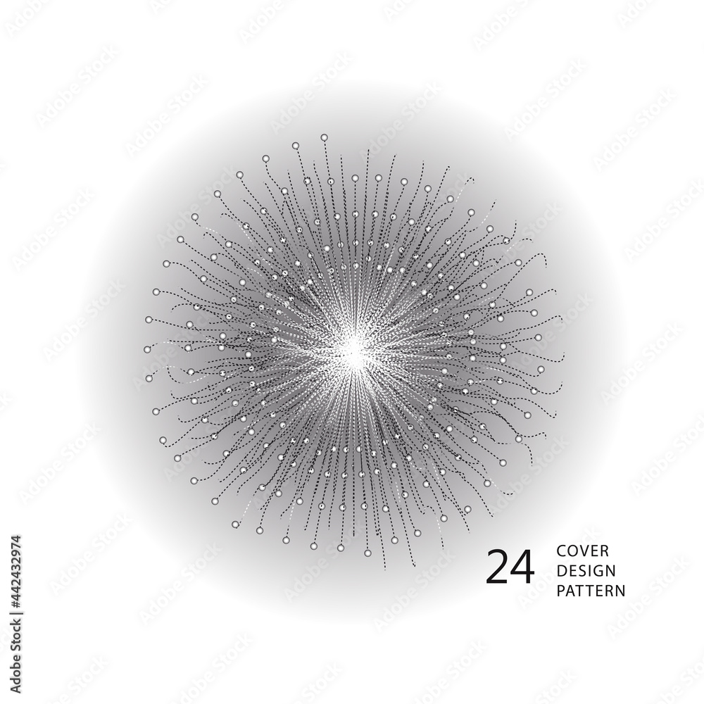 Aufkleber abstraction texture business circuit. circle modern shape lines. vector illustration