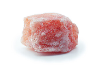 Chunk of Red Himalayan rock salt (or Himalayan Red Salt ) with it distinctive pink hue. Often mined...